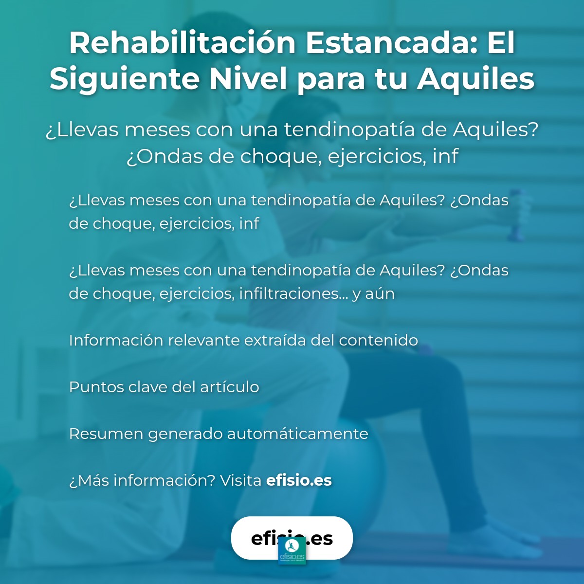 Rehabilitación Estancada: El Siguiente Nivel para tu Aquiles