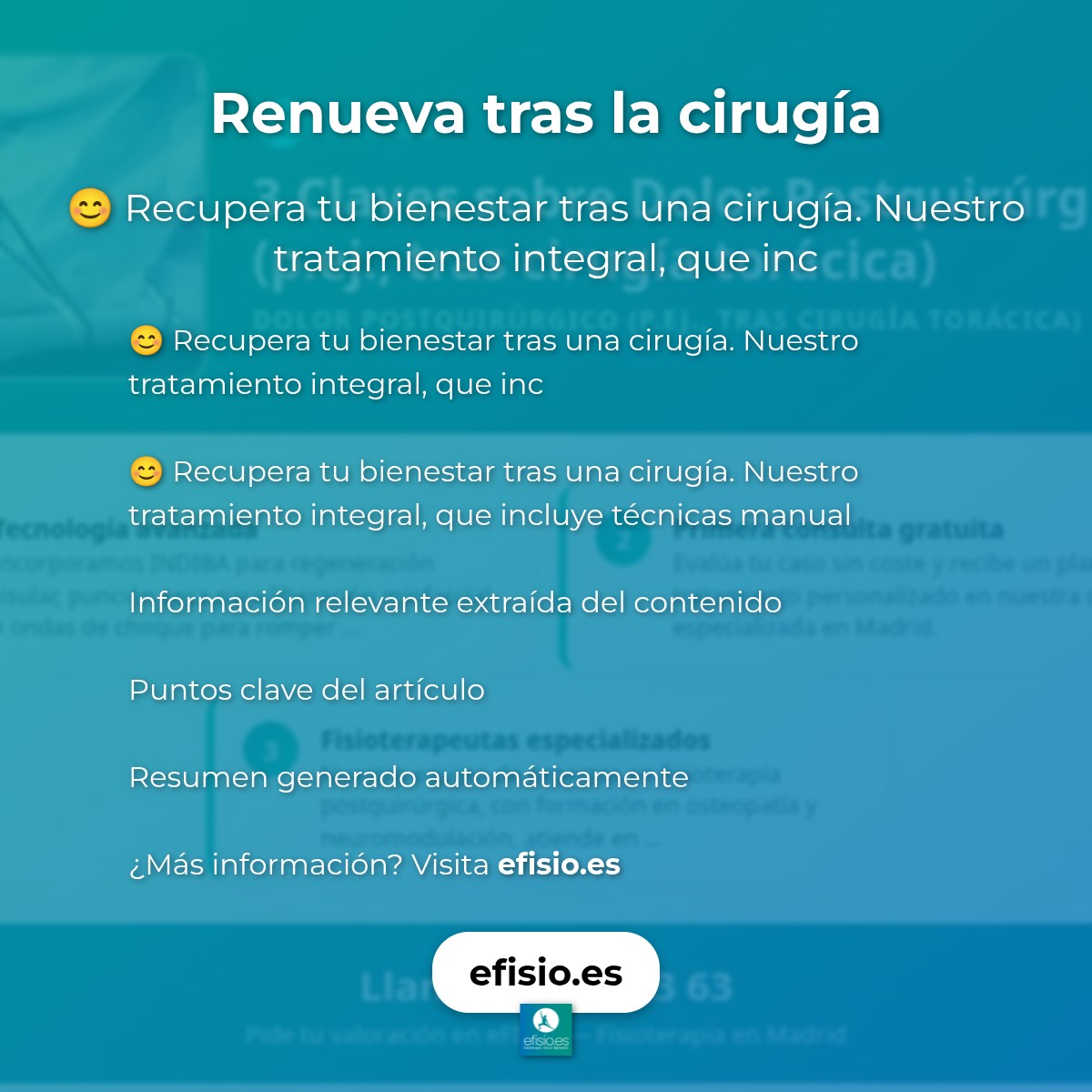 Renueva tras la cirugía