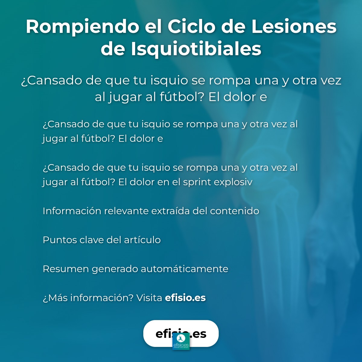 Rompiendo el Ciclo de Lesiones de Isquiotibiales