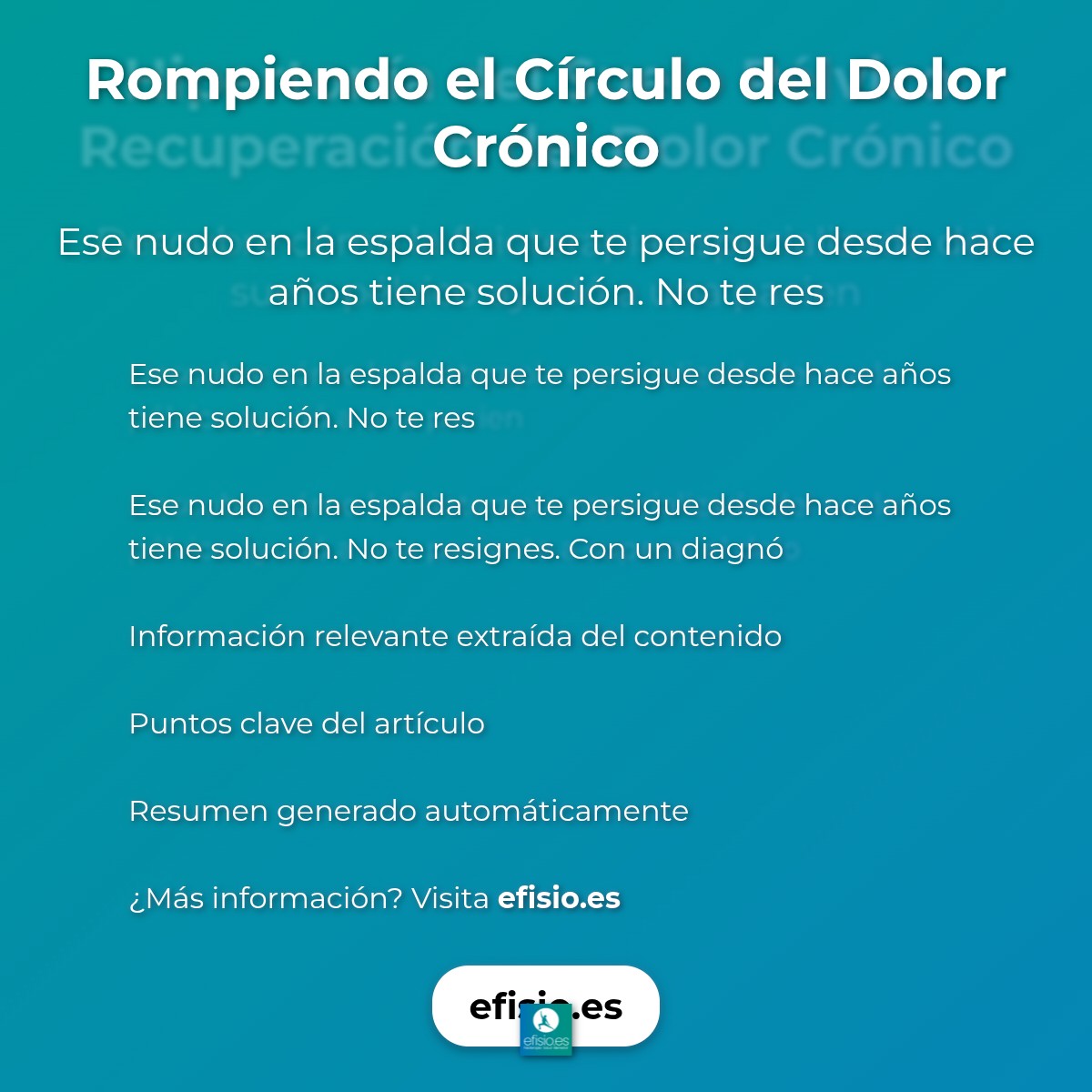 Rompiendo el Círculo del Dolor Crónico
