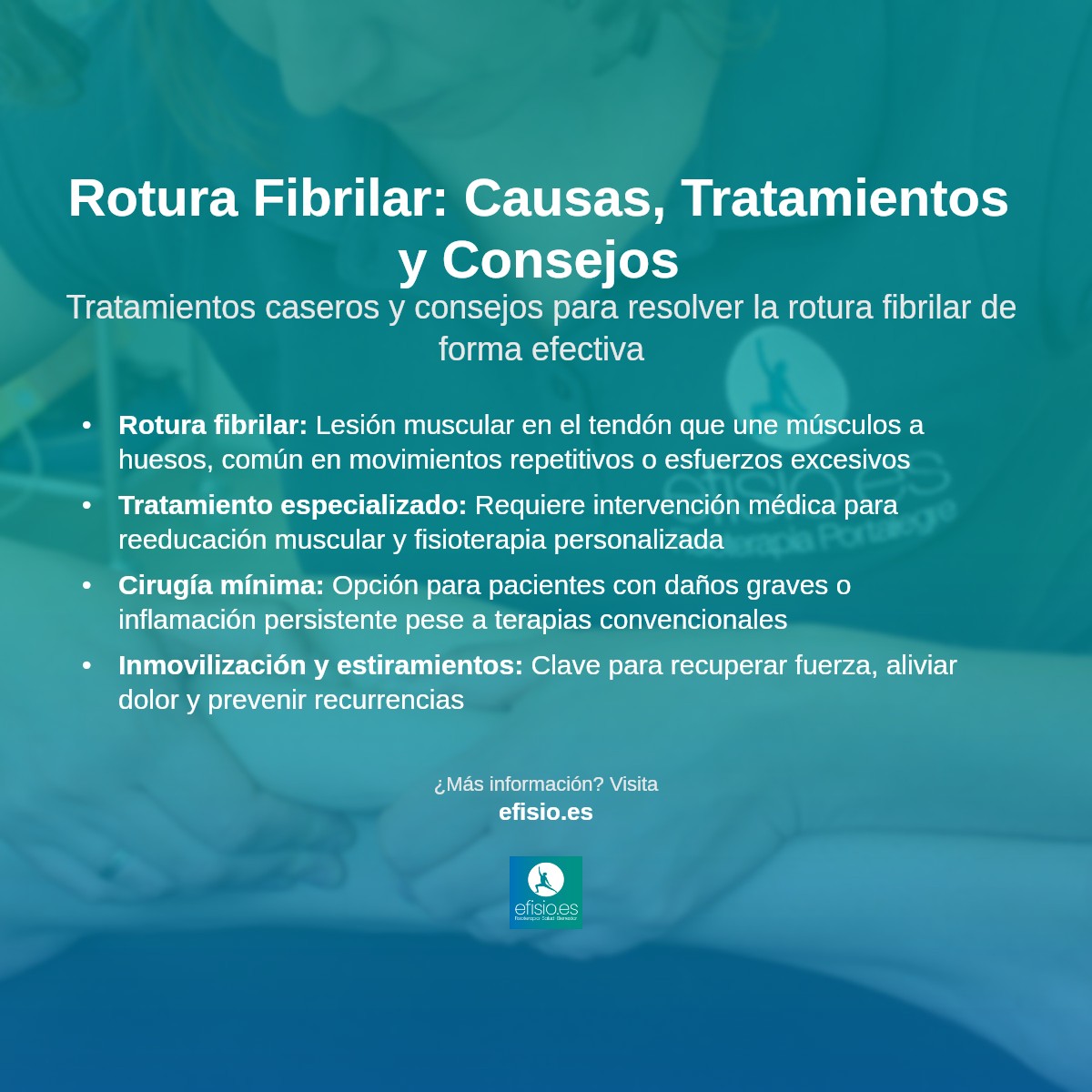 Imagen resumen sobre Rotura fibrilar mal curada y tratamientos caseros