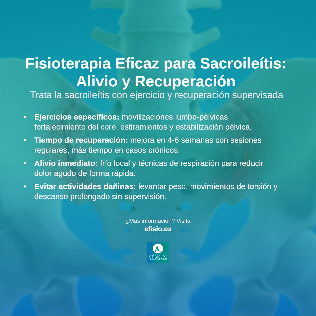 Imagen resumen sobre Sacroileítis