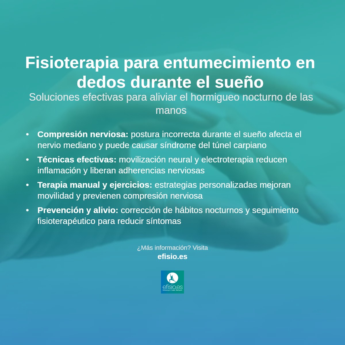 Imagen resumen sobre Se me duermen los dedos de las manos durmiendo