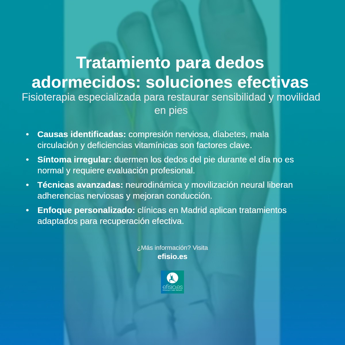 Imagen resumen sobre Se me duermen los dedos del pie