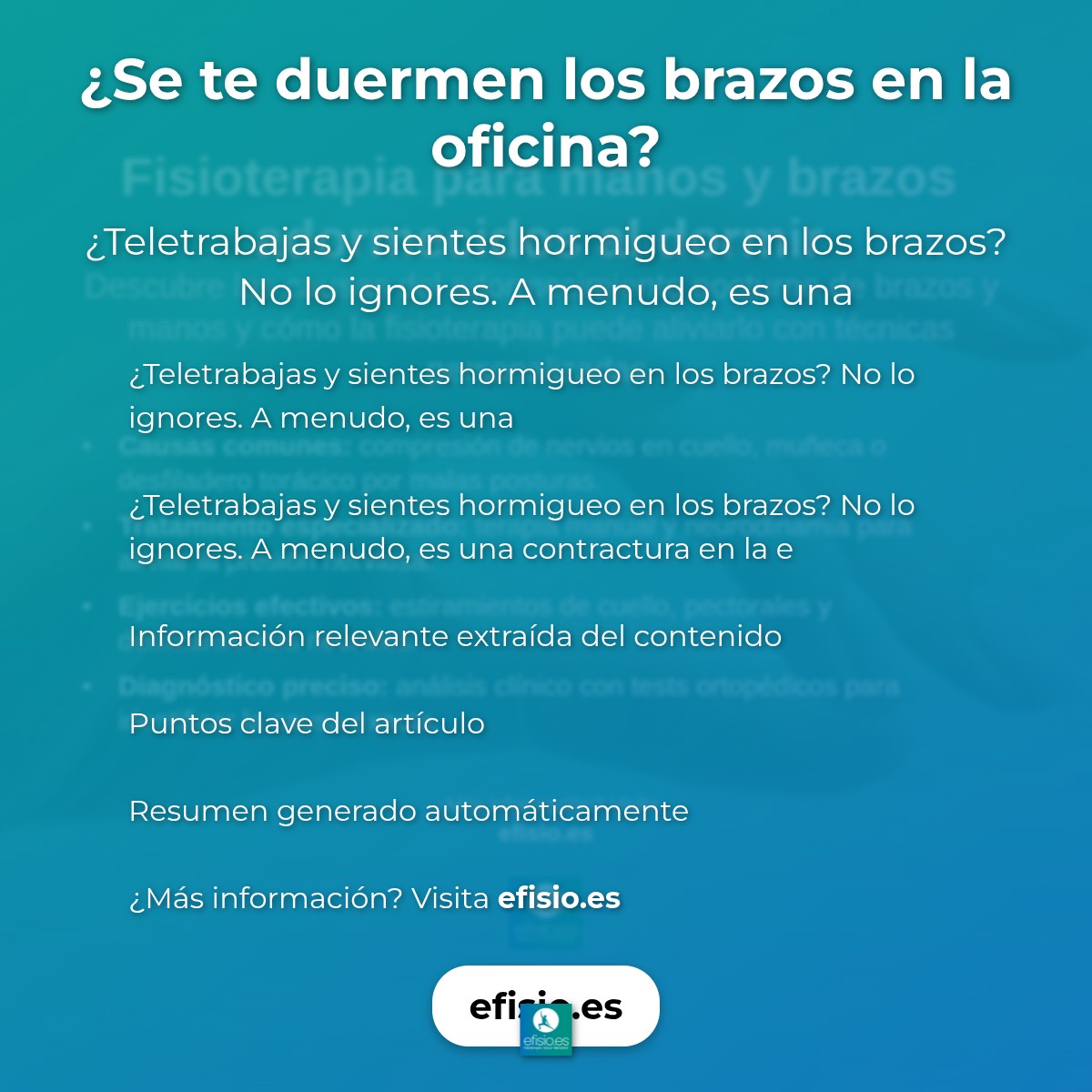 ¿Se te duermen los brazos en la oficina?