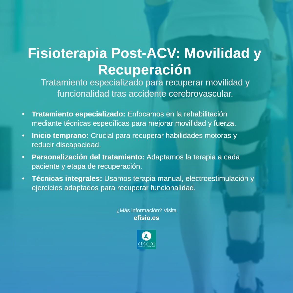 Imagen resumen sobre Secuelas de accidente cerebrovascular (ACV)