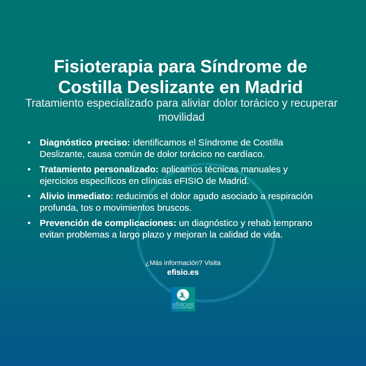 Imagen resumen sobre Síndrome de Costilla Deslizante