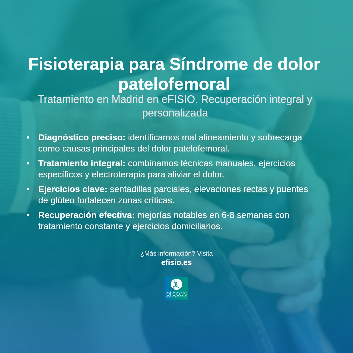 Imagen resumen sobre Síndrome de dolor patelofemoral
