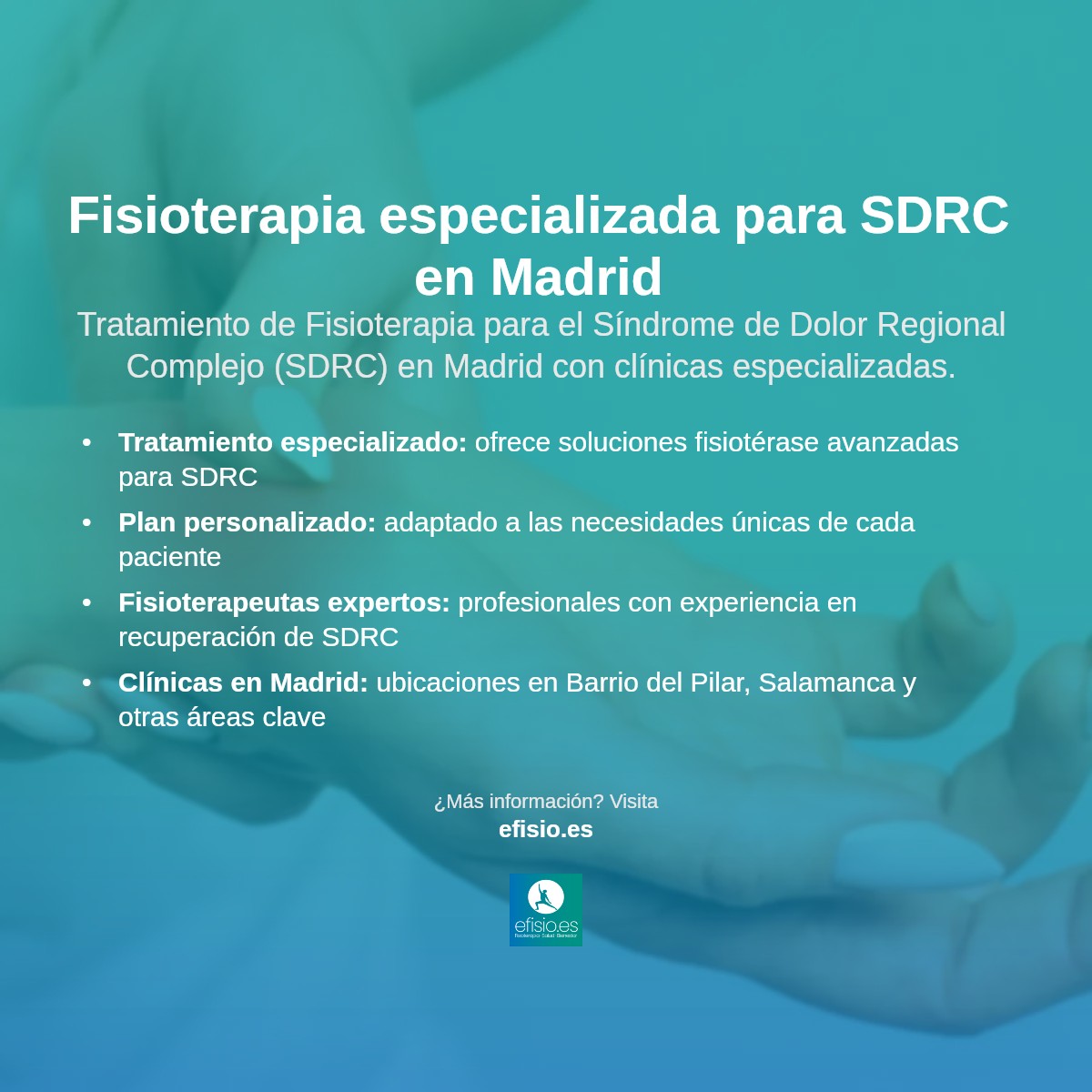 Imagen resumen sobre Síndrome de Dolor Regional Complejo (SDRC)