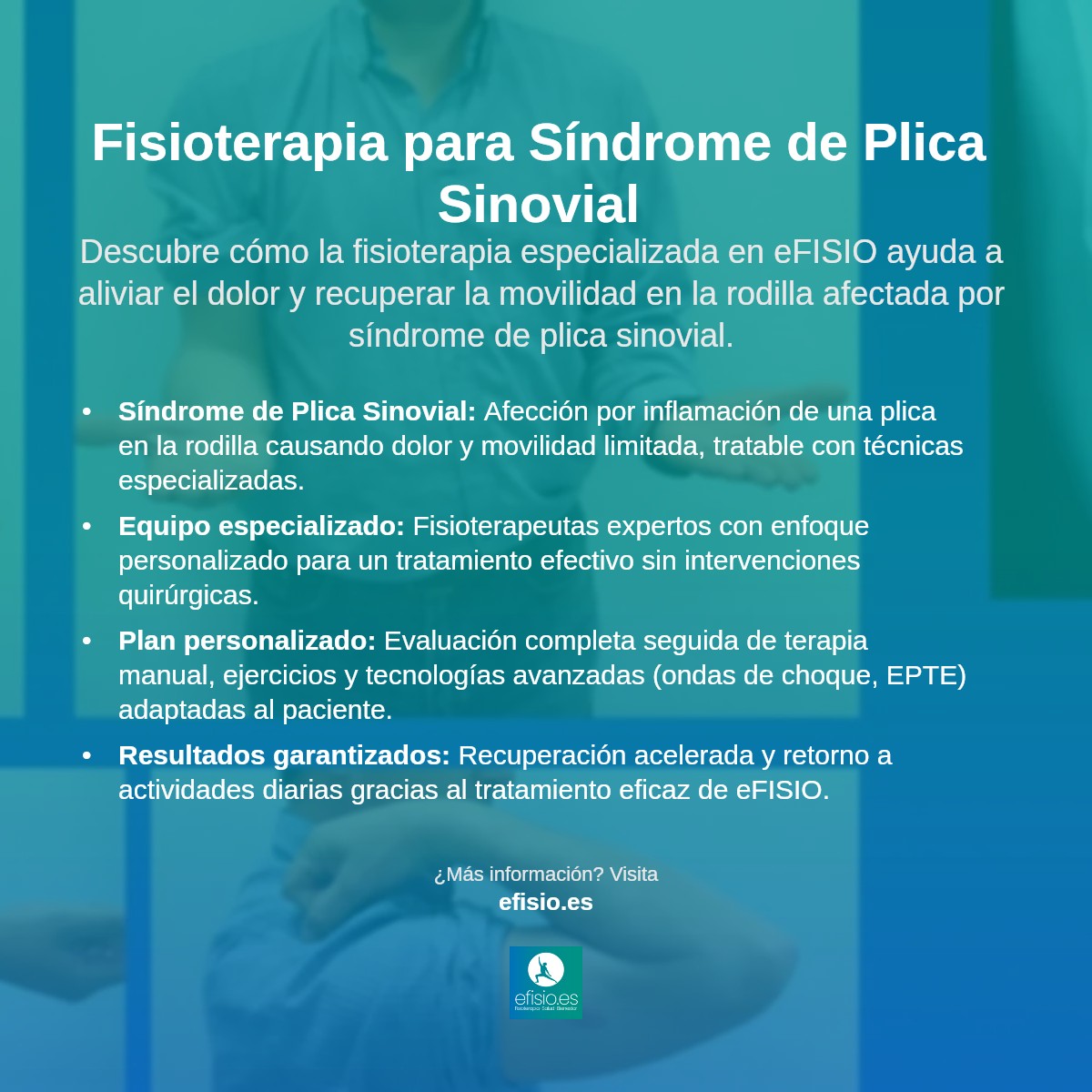 Imagen resumen sobre Síndrome de Plica Sinovial (Rodilla)