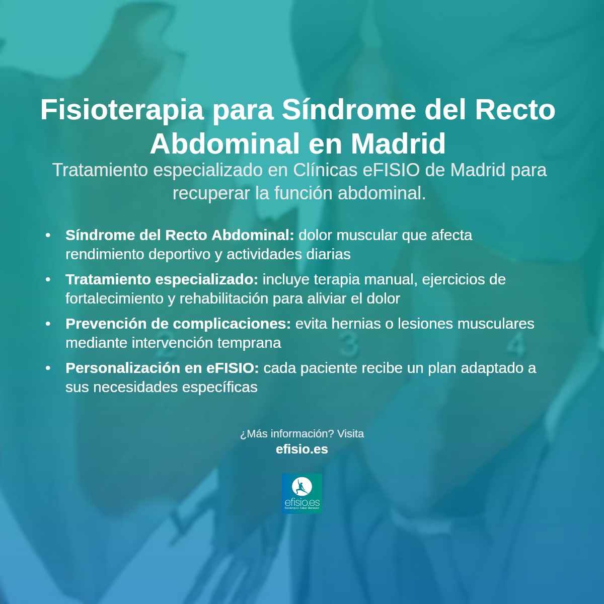 Imagen resumen sobre Síndrome del Recto Abdominal
