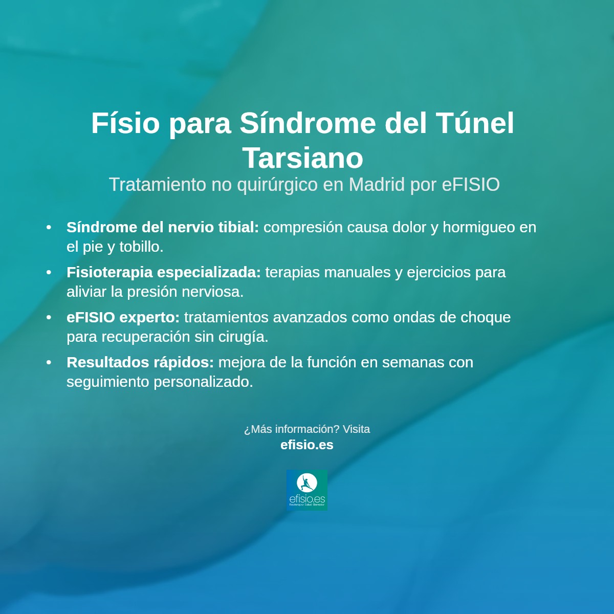 Imagen resumen sobre Síndrome del Túnel Tarsiano (Nervio Tarsiano)