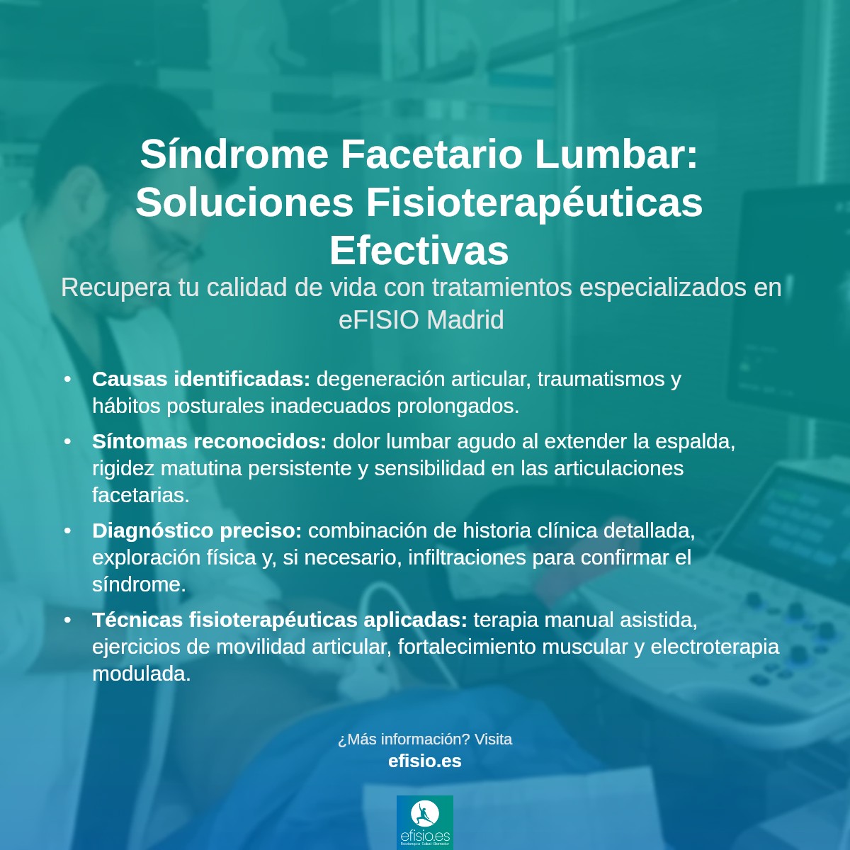 Imagen resumen sobre Síndrome Facetario Lumbar