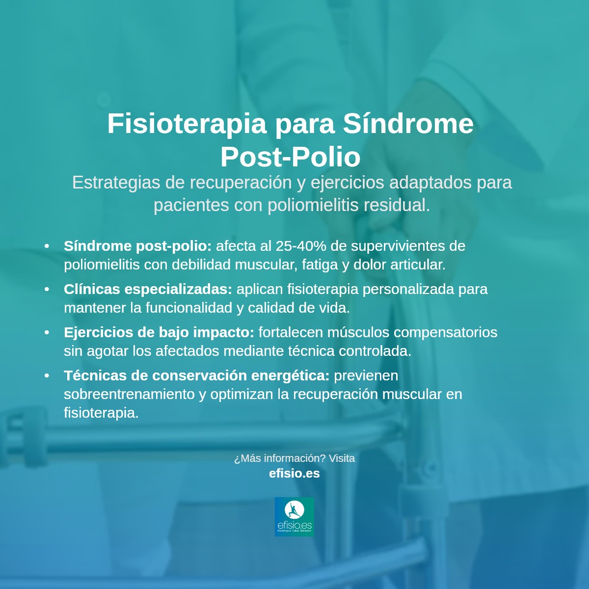 Imagen resumen sobre Síndrome Post-Polio