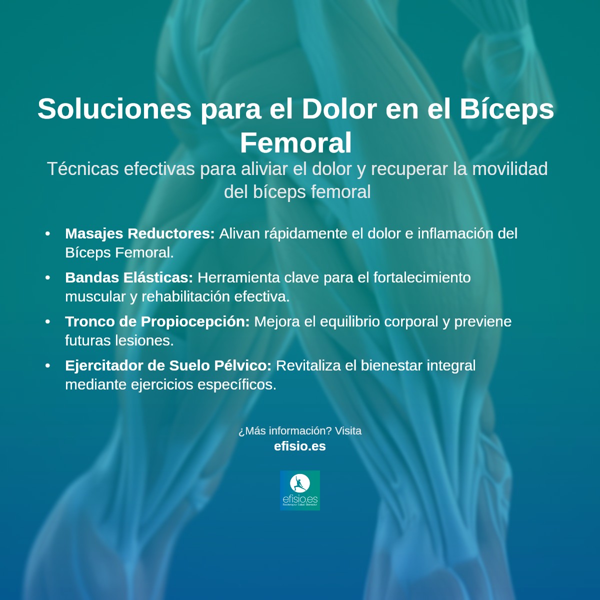 Imagen resumen sobre Soluciones para el Dolor en el Bíceps Femoral