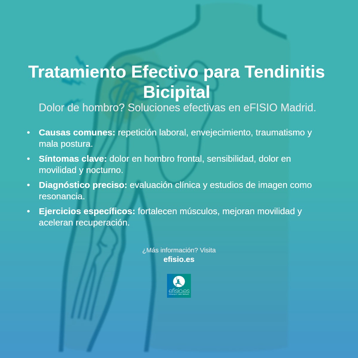 Imagen resumen sobre Tendinitis Bicipital