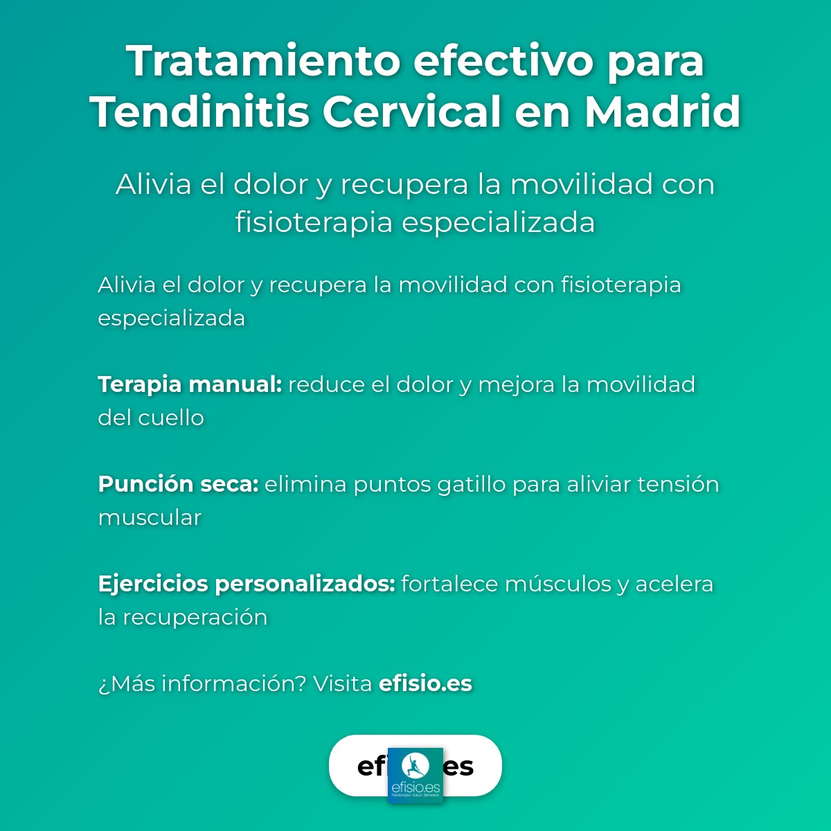 Imagen resumen sobre Tendinitis Cervical