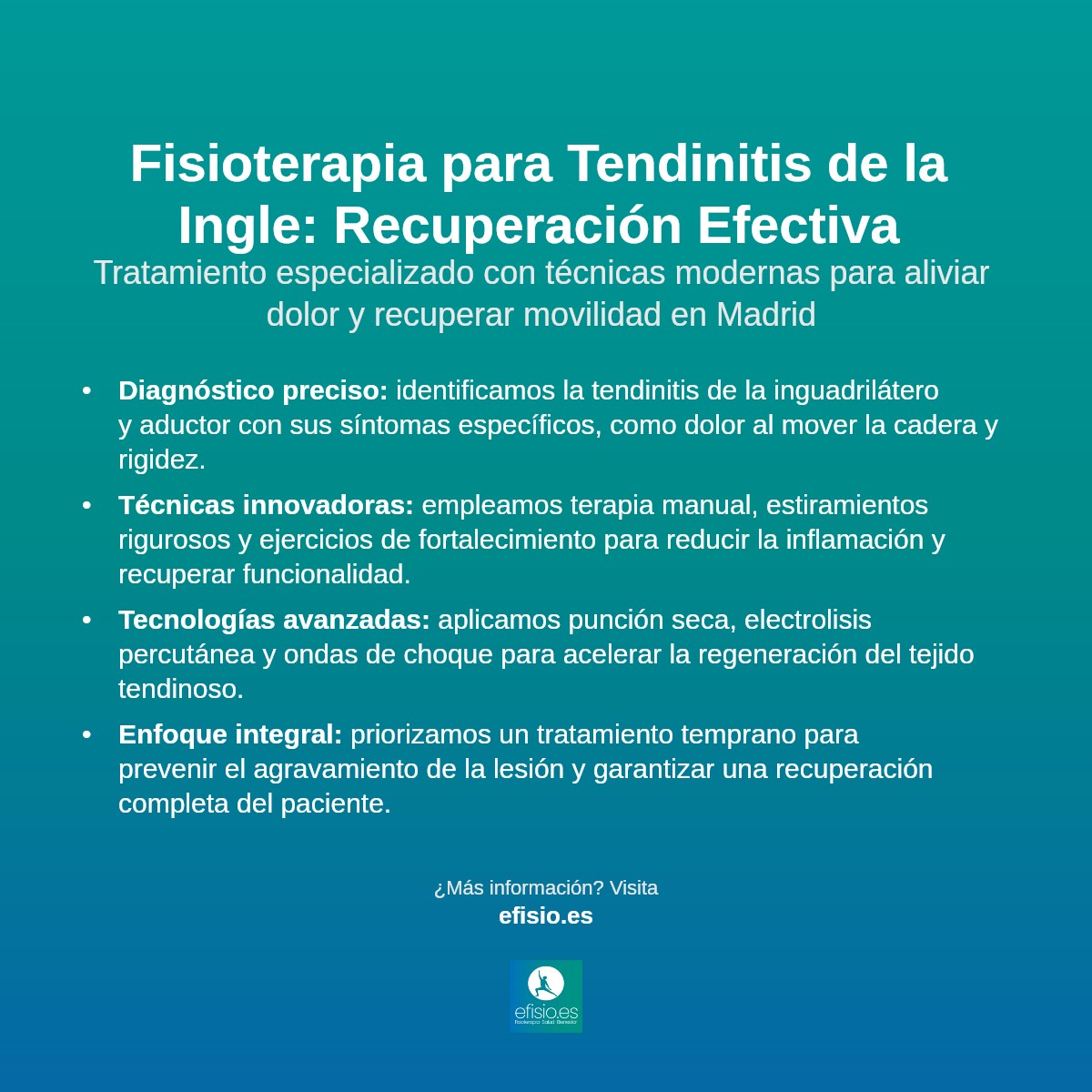 Imagen resumen sobre Tendinitis de la Ingle