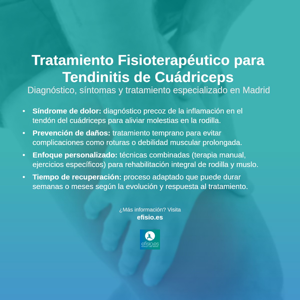 Imagen resumen sobre Tendinitis del Cuadríceps (Muslo)