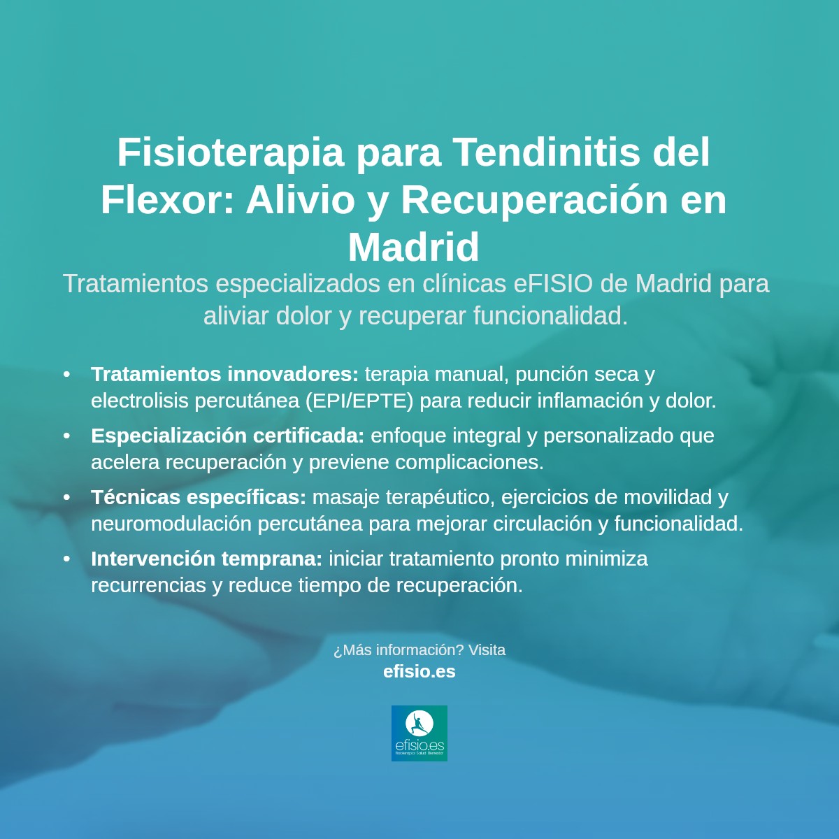 Imagen resumen sobre Tendinitis del Flexor (Mano y Dedos)