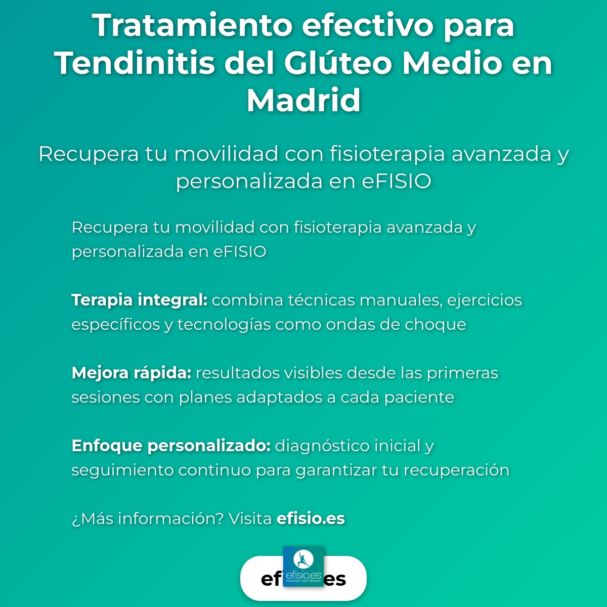 Imagen resumen sobre Tendinitis del Glúteo Medio