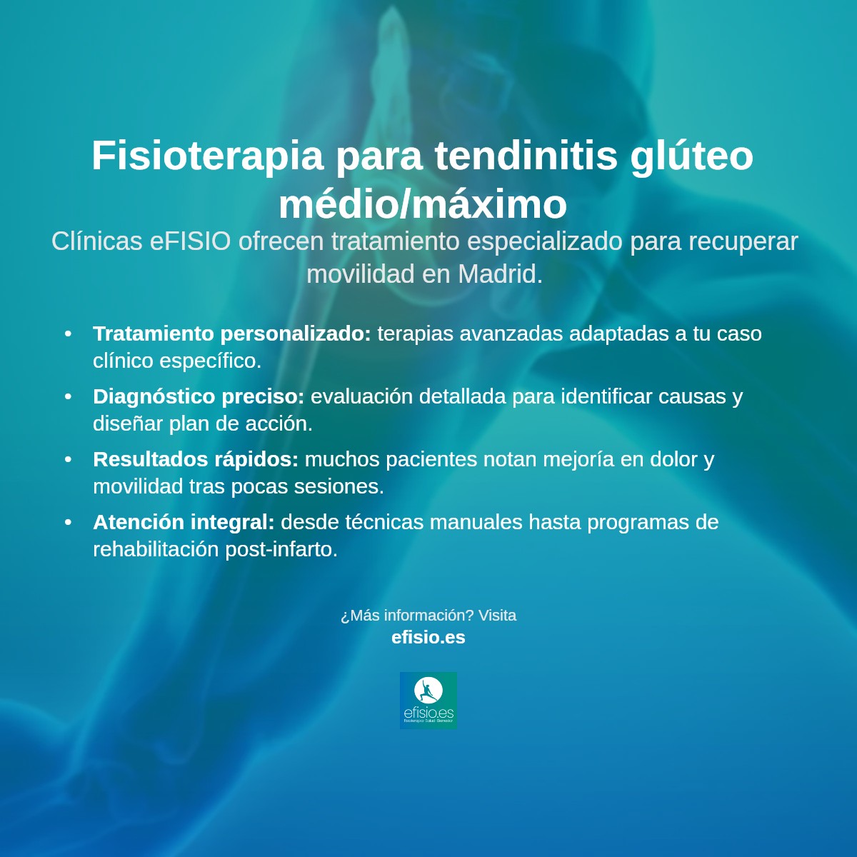 Imagen resumen sobre Tendinitis del glúteo medio/maximo
