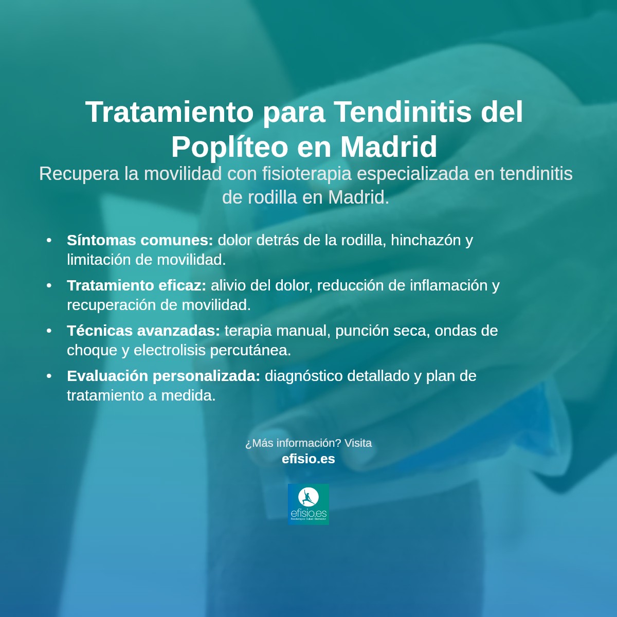 Imagen resumen sobre Tendinitis del Poplíteo (Rodilla)