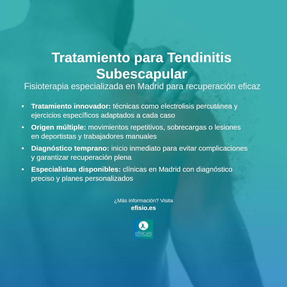 Imagen resumen sobre Tendinitis del Subescapular (Hombro)