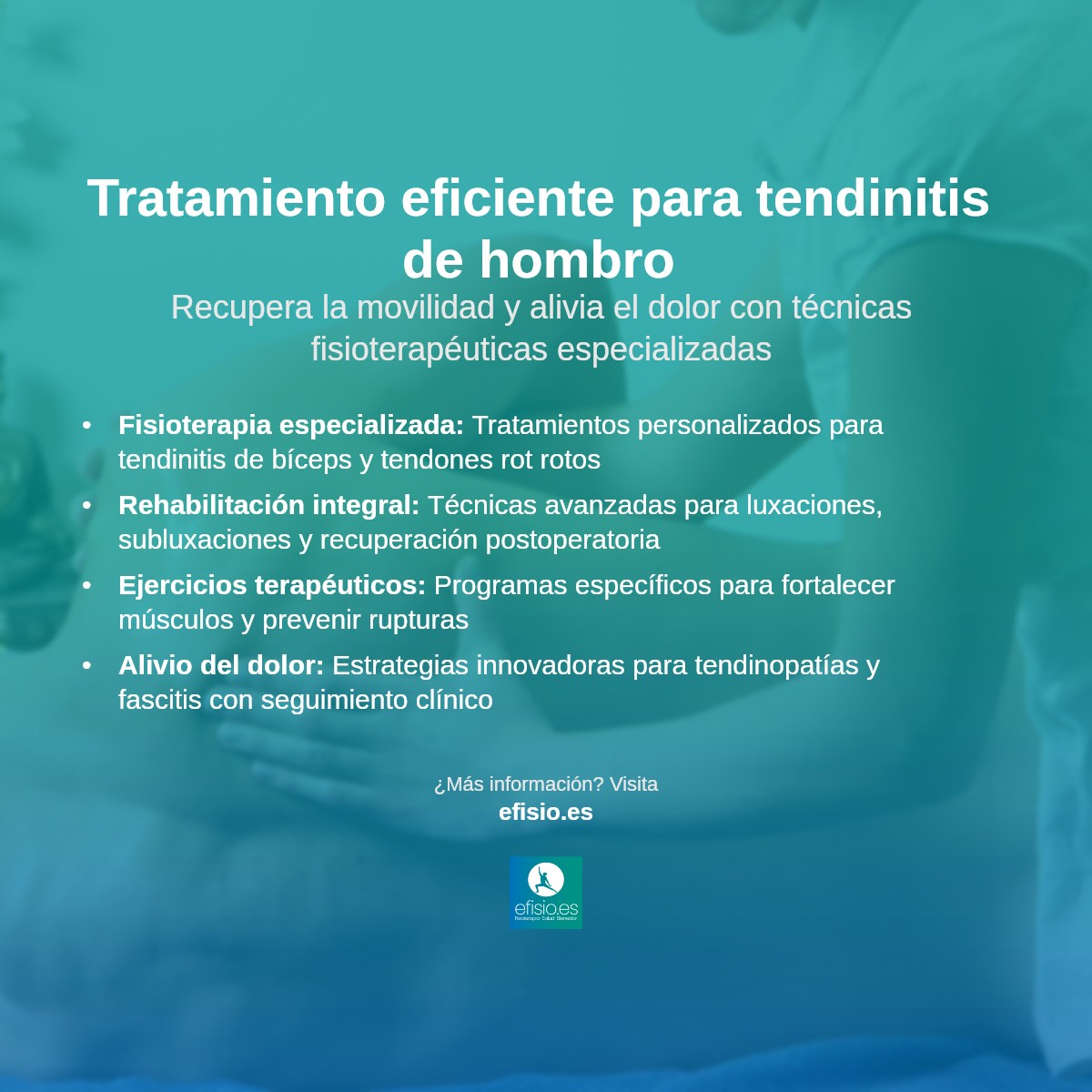 Imagen resumen sobre Tendinitis en el hombro: tratamiento, rehabilitación y ejercicios