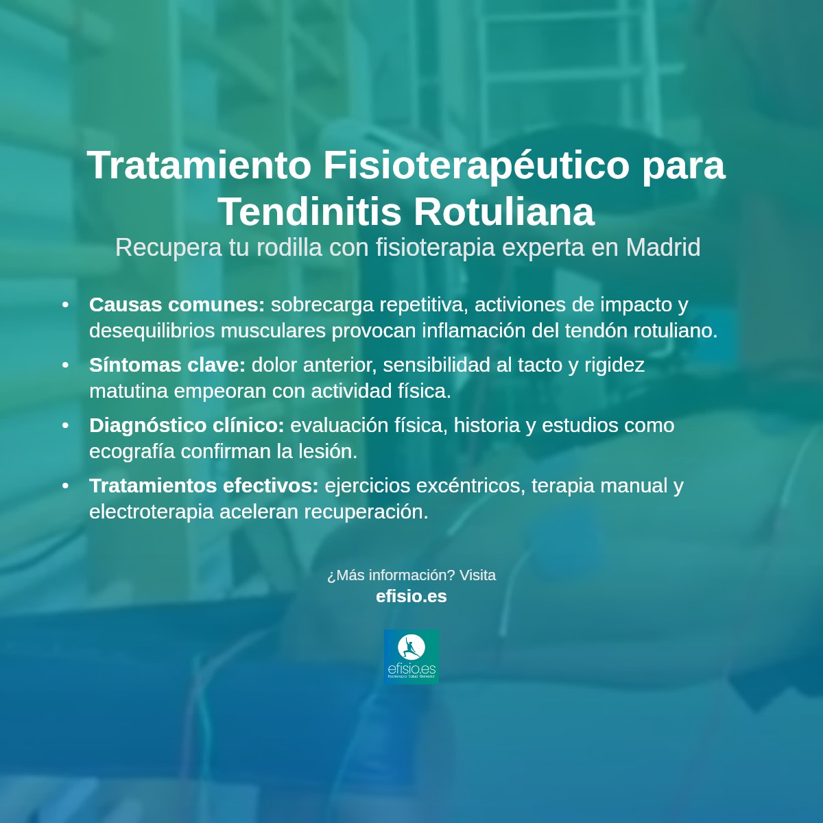 Imagen resumen sobre Tendinitis Rotuliana (Rodilla)