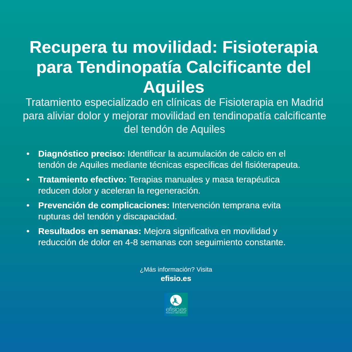 Imagen resumen sobre Tendinopatía calcificante del tendón de Aquiles