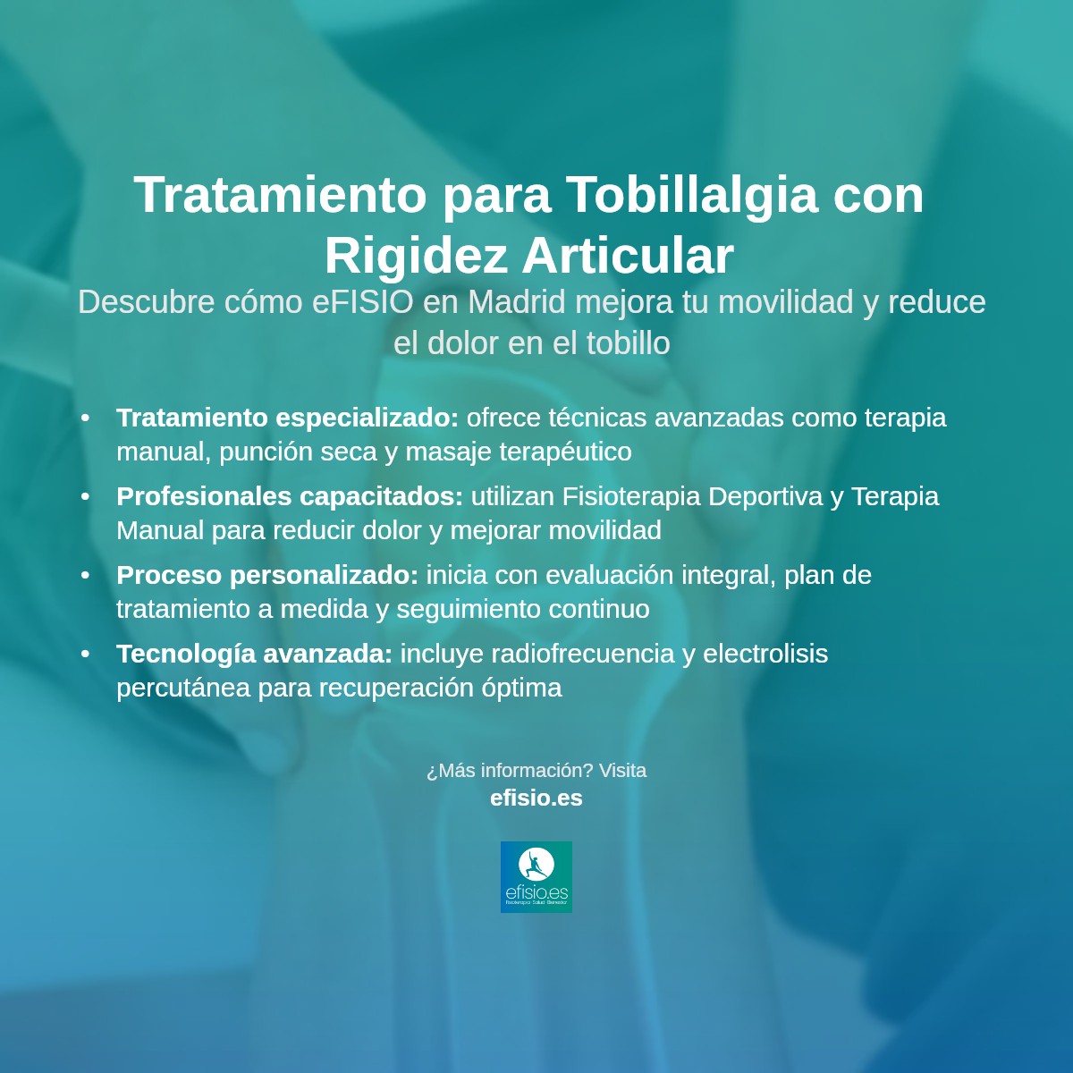 Imagen resumen sobre Tobillalgia con rigidez articular