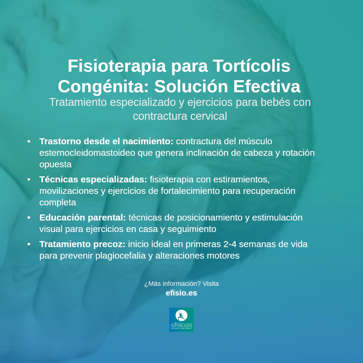 Imagen resumen sobre Tortícolis Congénita