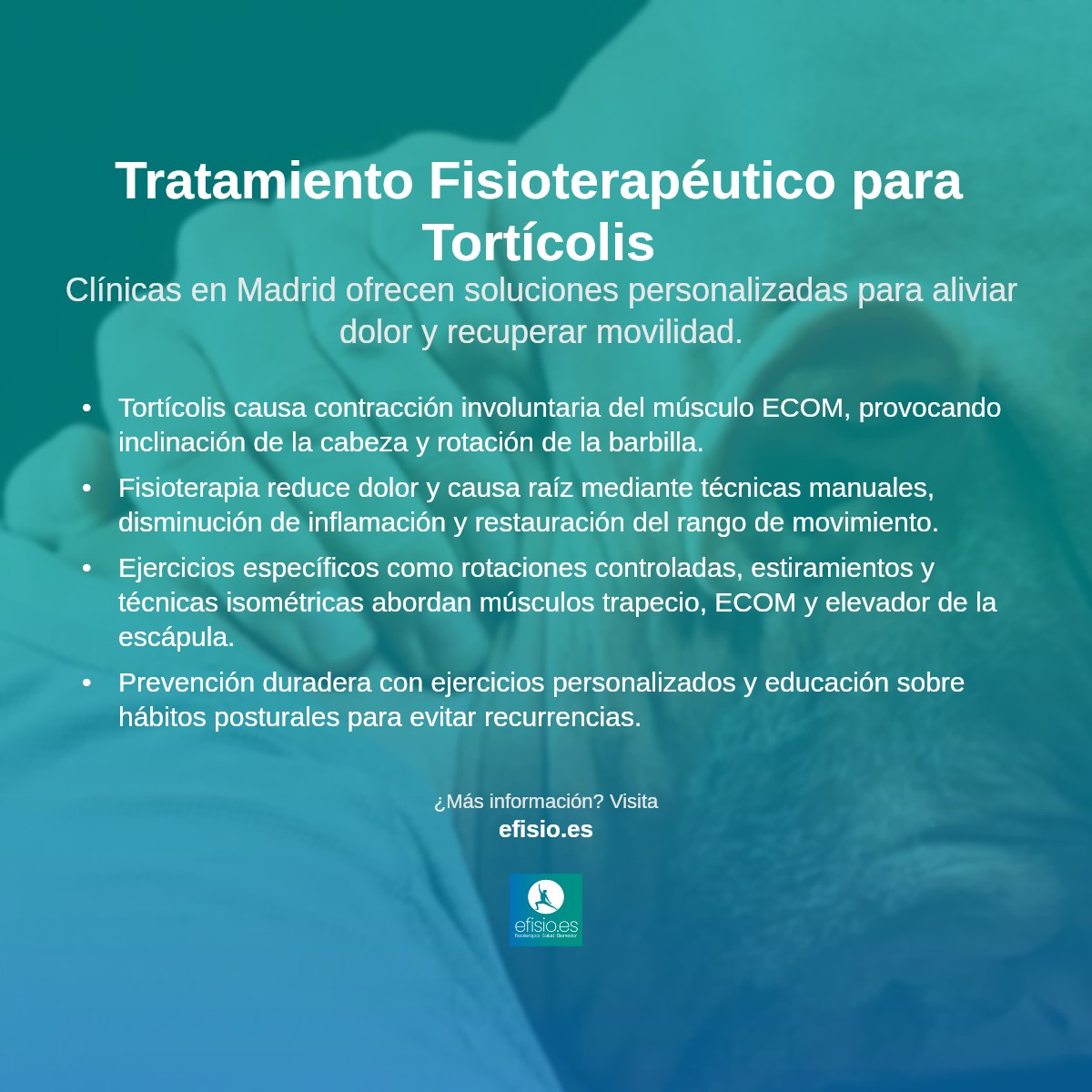 Imagen resumen sobre Tortícolis