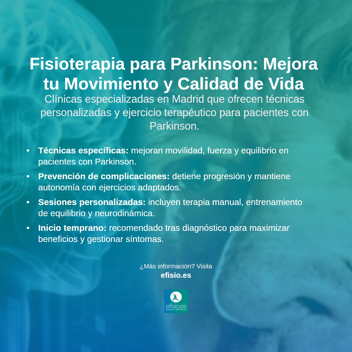 Imagen resumen sobre Trastornos neurológicos (como Parkinson)