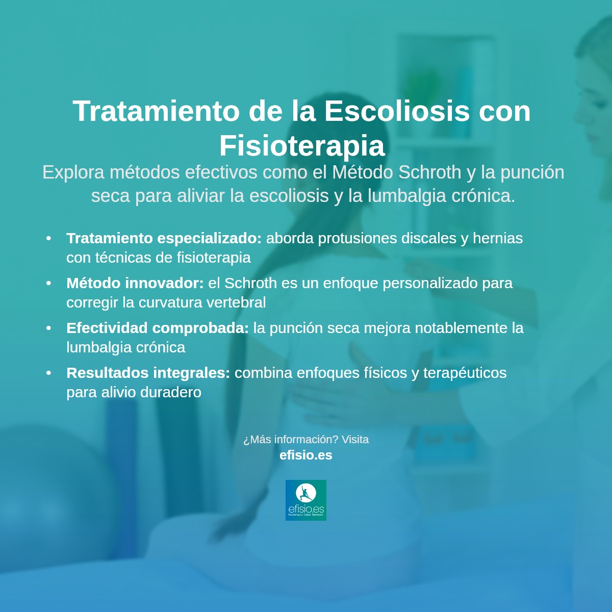 Imagen resumen sobre Tratamiento de la Escoliosis con Fisioterapia