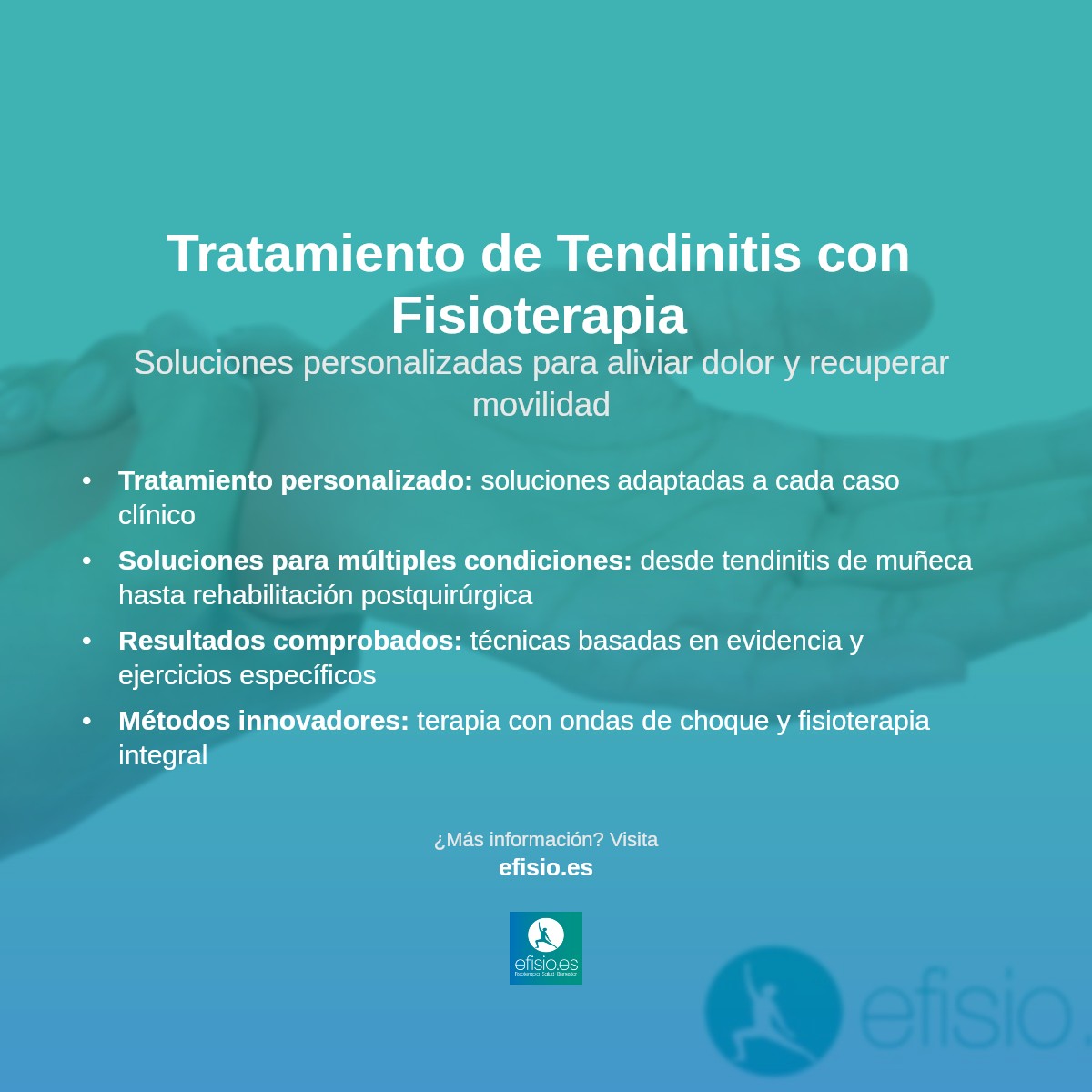 Imagen resumen sobre Tratamiento de la tendinitis de muñeca con Fisioterapia