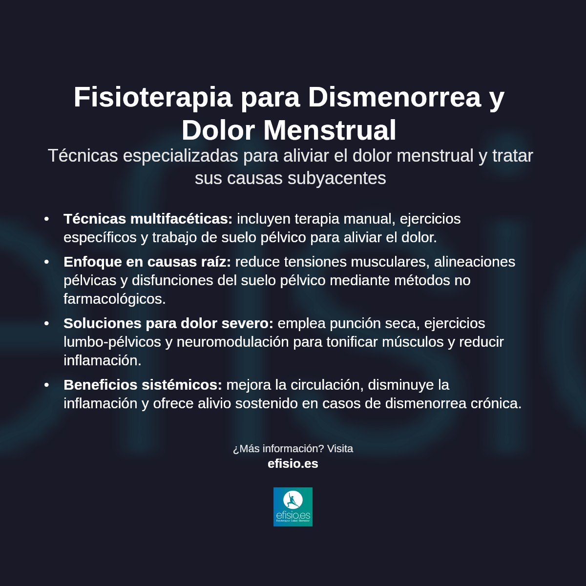 Imagen resumen sobre Tratamientos para Dismenorrea y Dolor Menstrual Insoportable