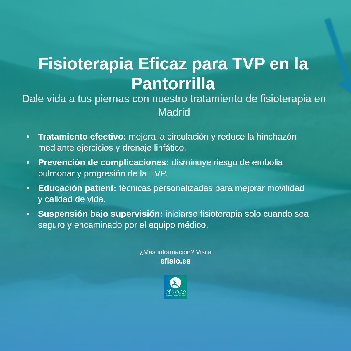Imagen resumen sobre Trombosis Venosa Profunda (TVP) en la Pantorrilla