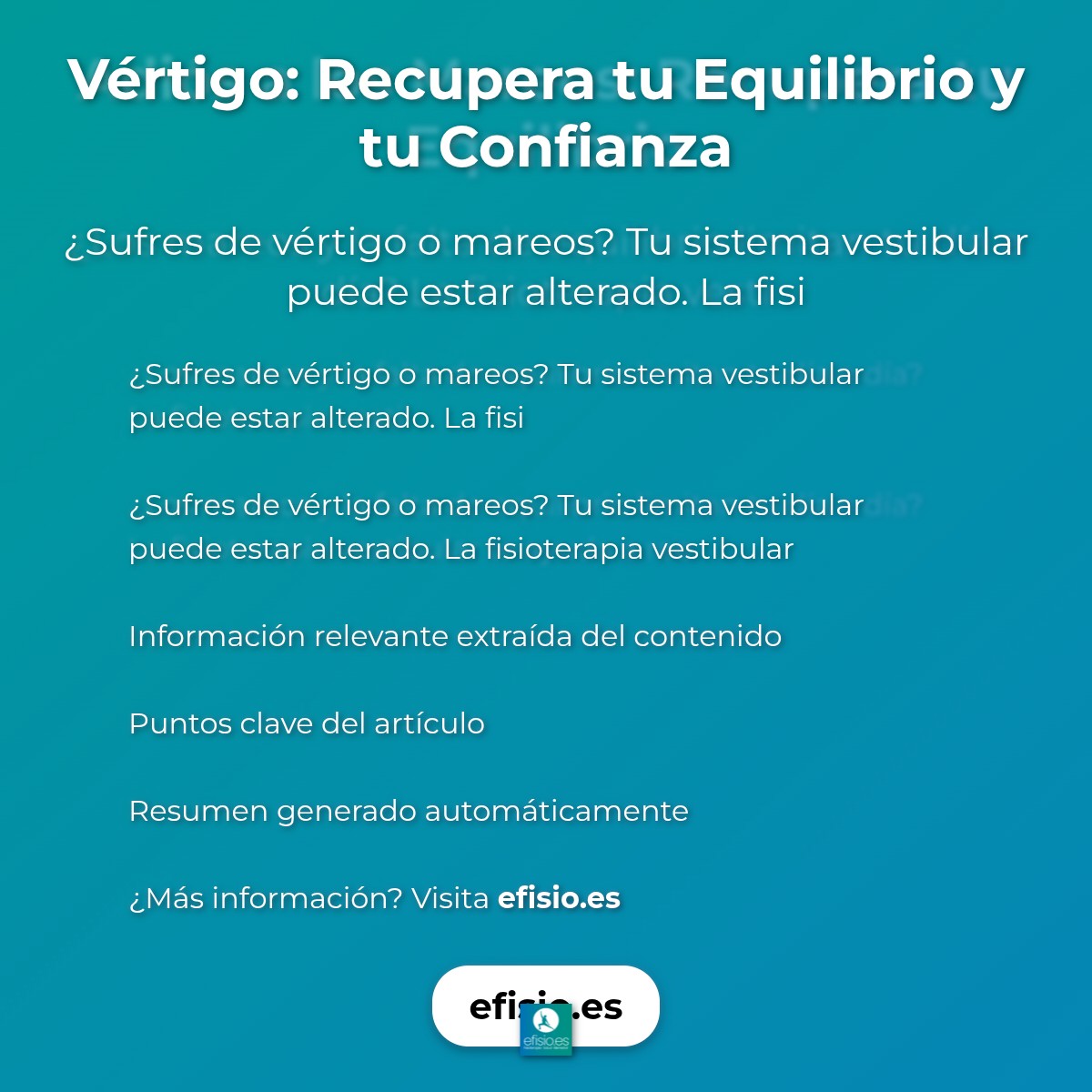 Vértigo: Recupera tu Equilibrio y tu Confianza